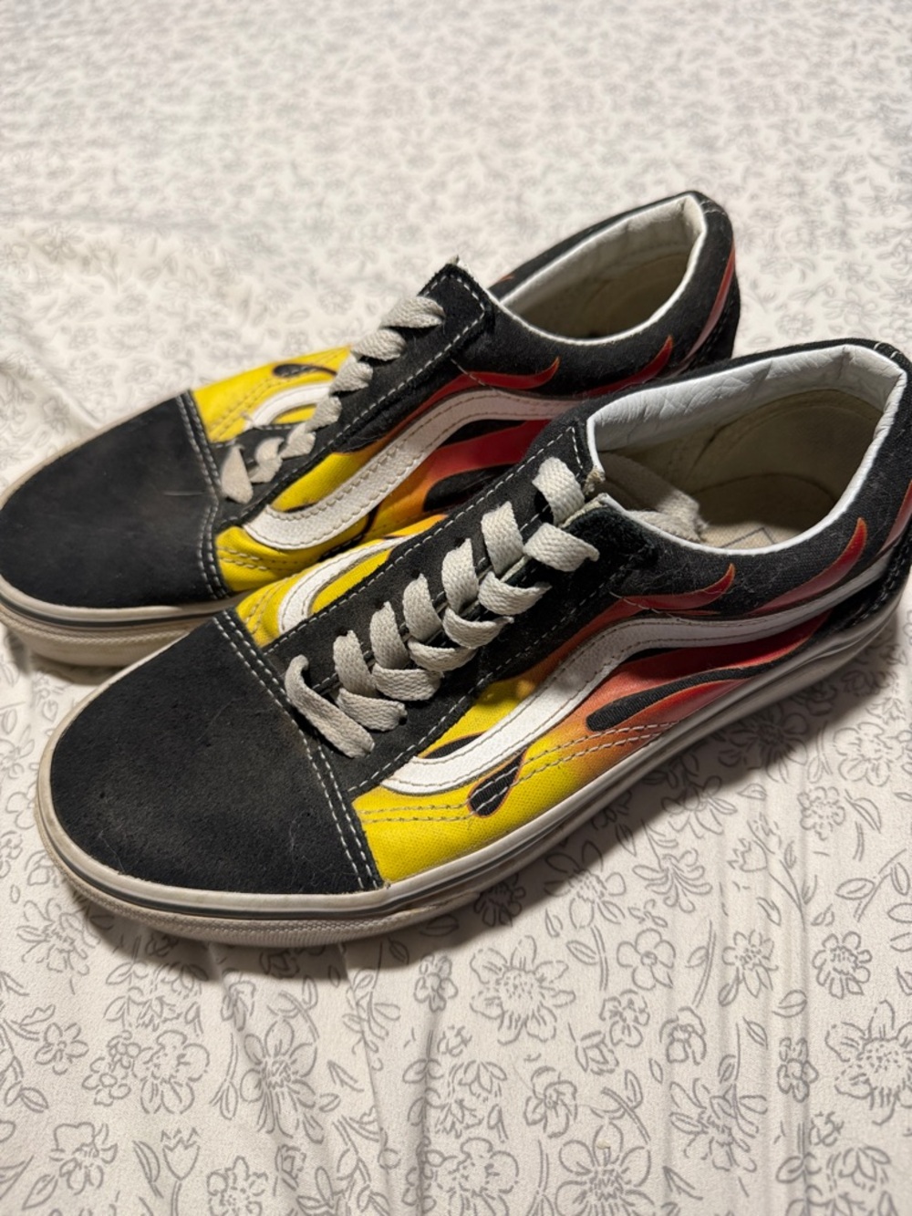Flame Print Vans
